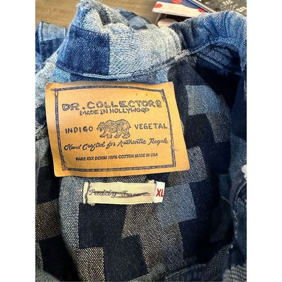 New Dr. Collectors 2020 Jacquard Denim Patched Jacket Size XL Y2K - Picture 6 of 9
